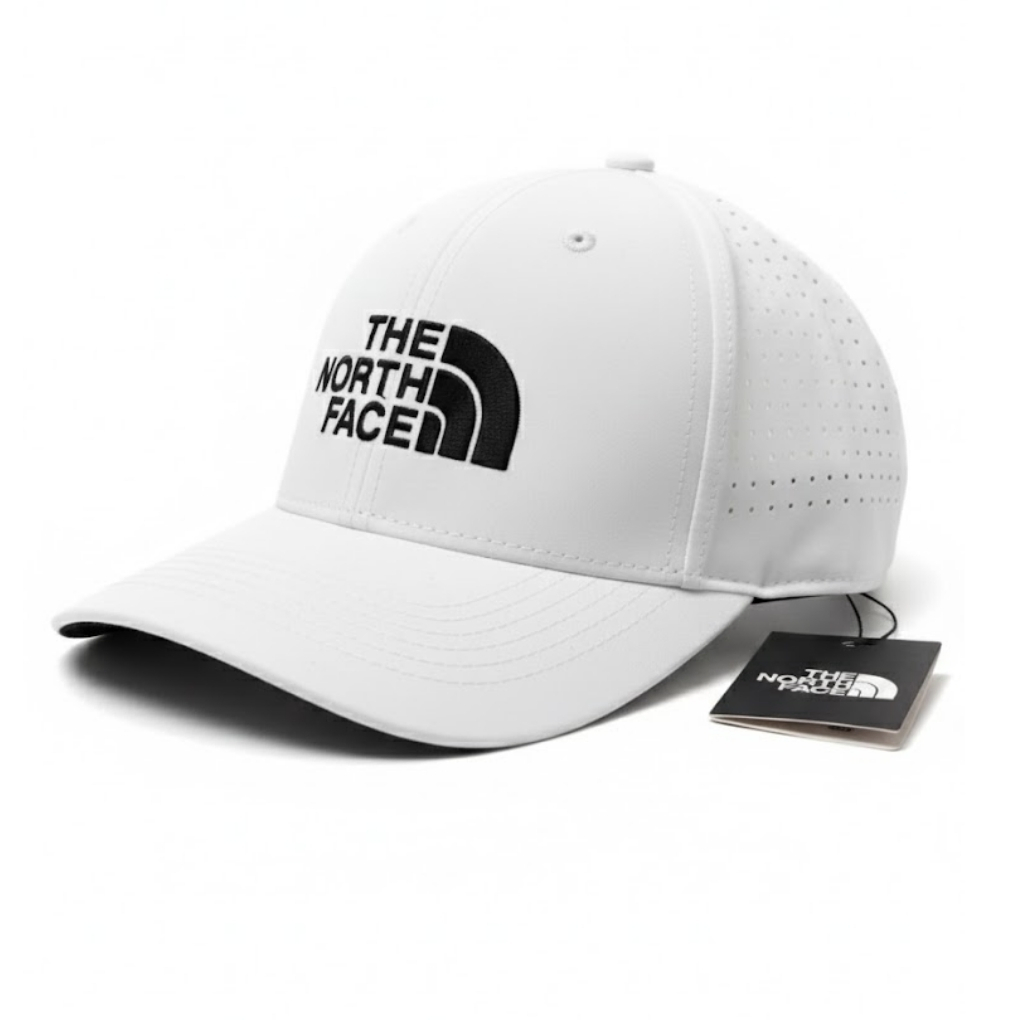 The North Face Recycled ’66 Laser Cut Classic Hat – White (Black Logo)